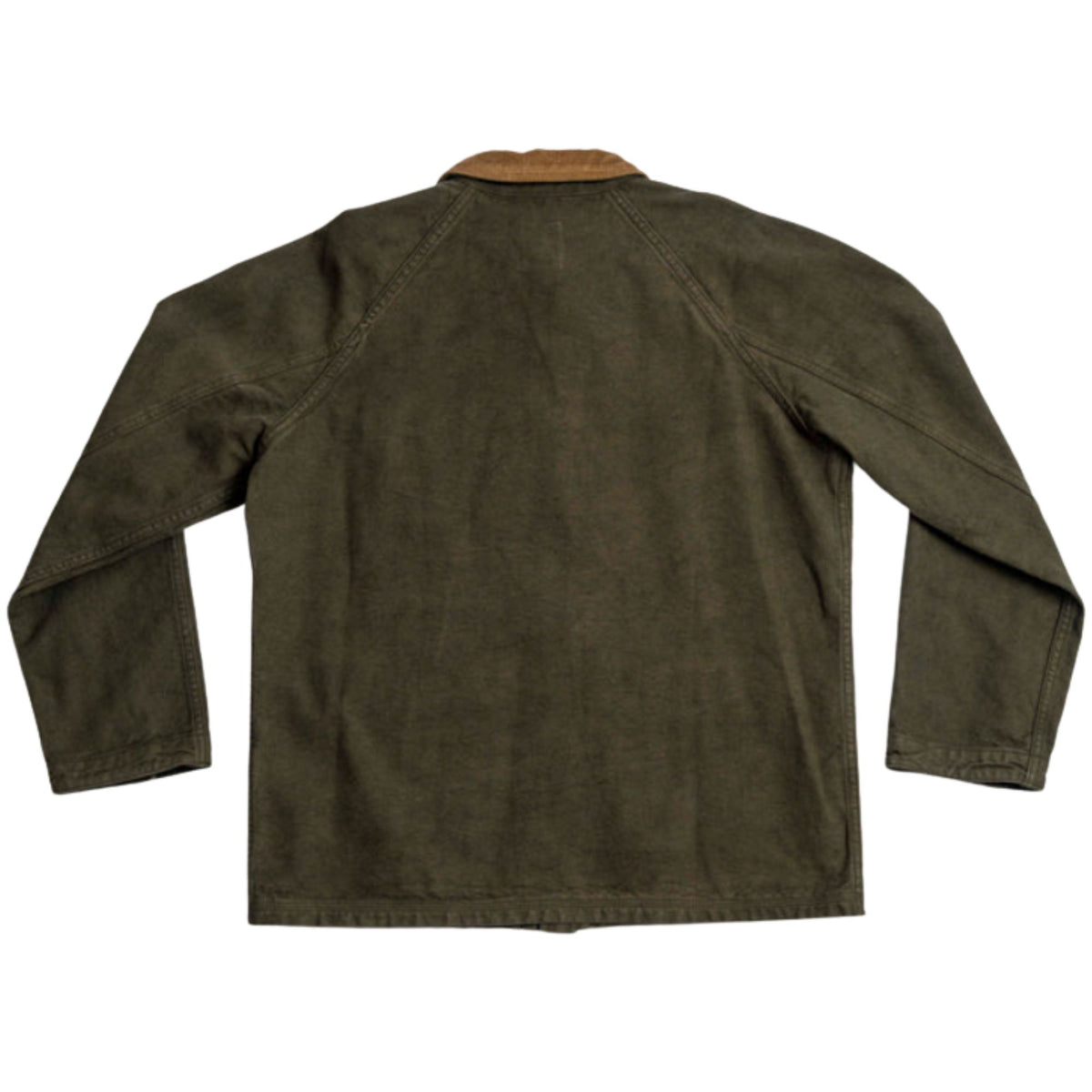 Heimat Cotton Canvas Contrast Collar Journey Coat - Squad Green