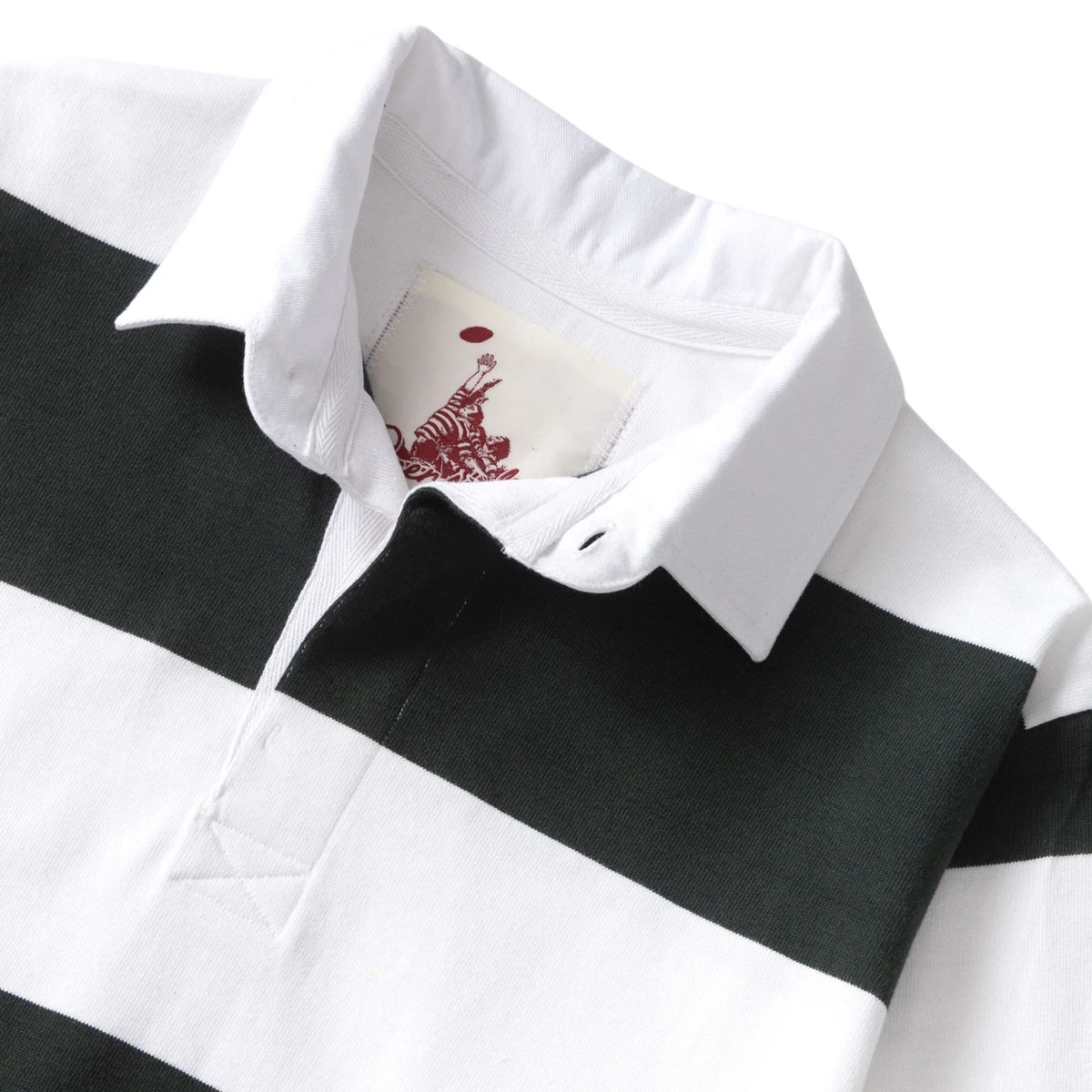 Opensider Classic Rugby Shirt - Green Wide-Stripe