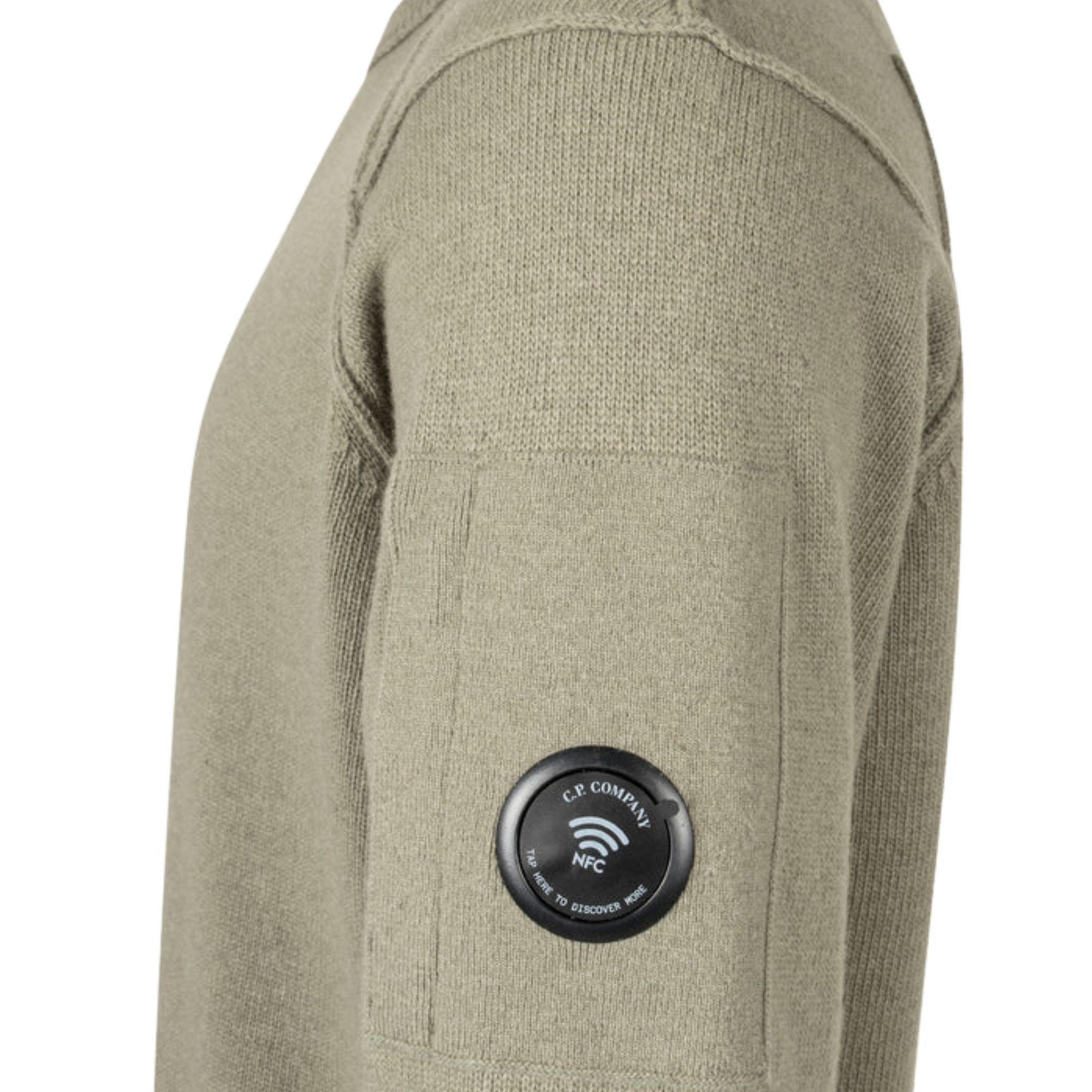 C.P Company Lambswool Lens Crewneck Sweater - Fallen Rock