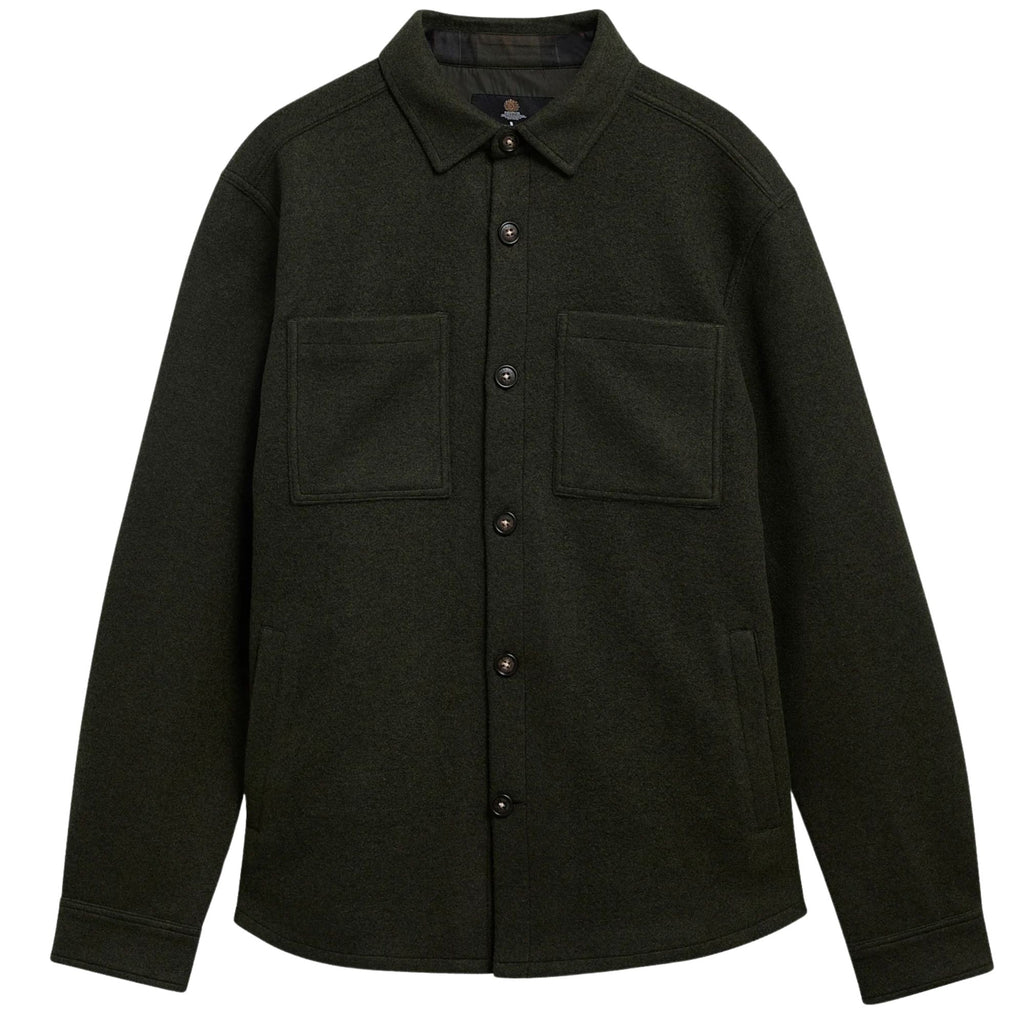 Barbour Marltown Tailored Wool Blend Overshirt - Sage