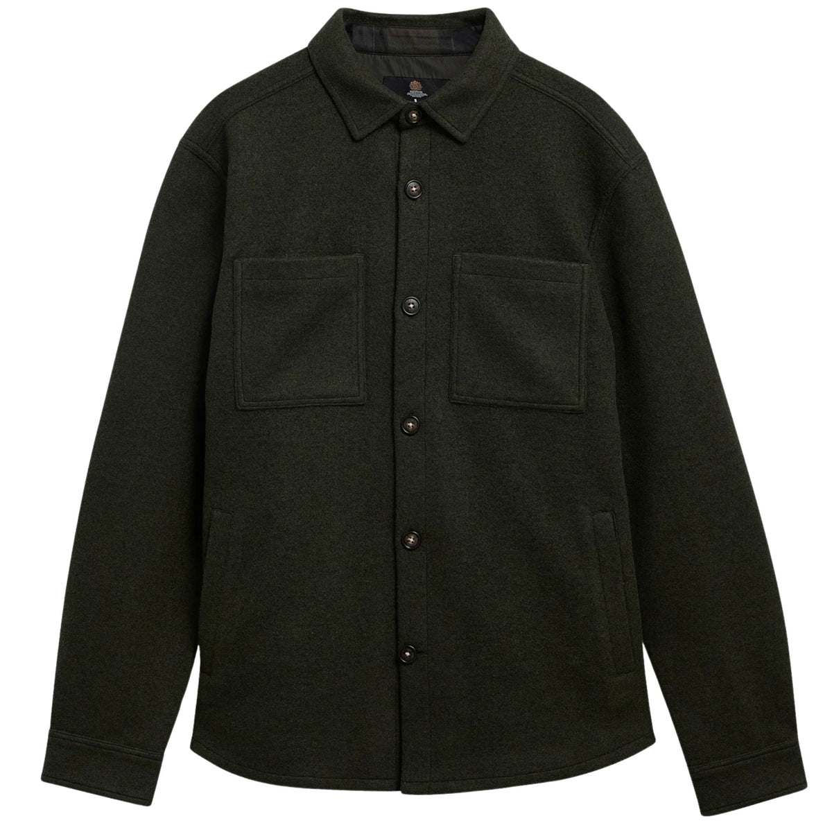 Barbour Marltown Tailored Wool Blend Overshirt - Sage
