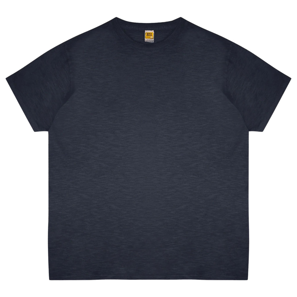 Velva Sheen Rolled Short Sleeve Crew Neck T-Shirt - Navy