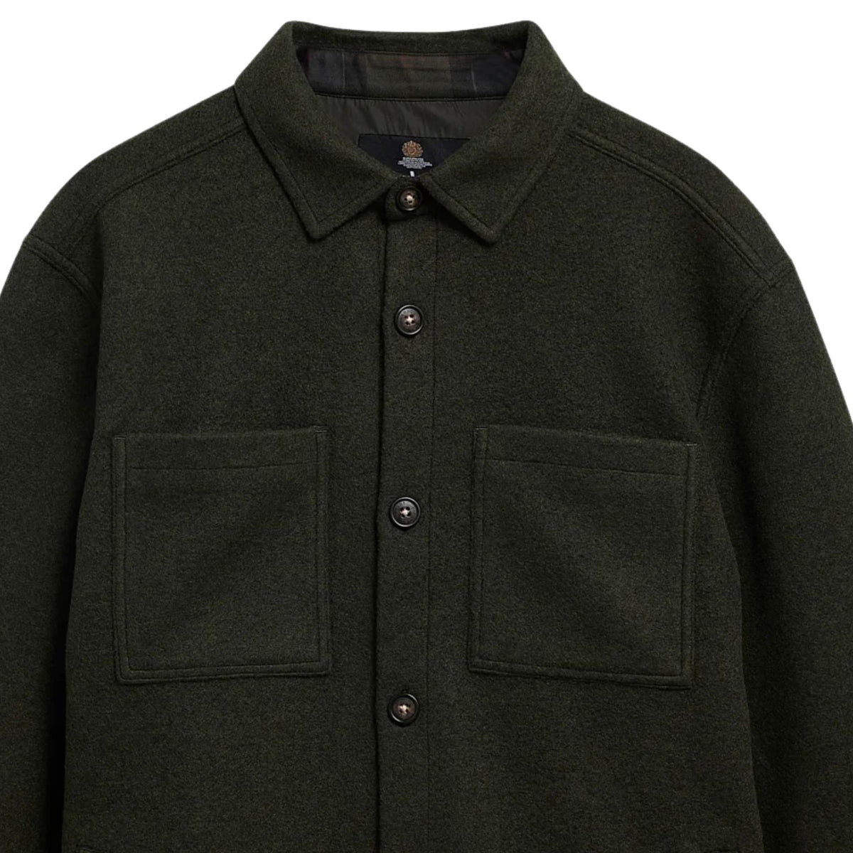 Barbour Marltown Tailored Wool Blend Overshirt - Sage