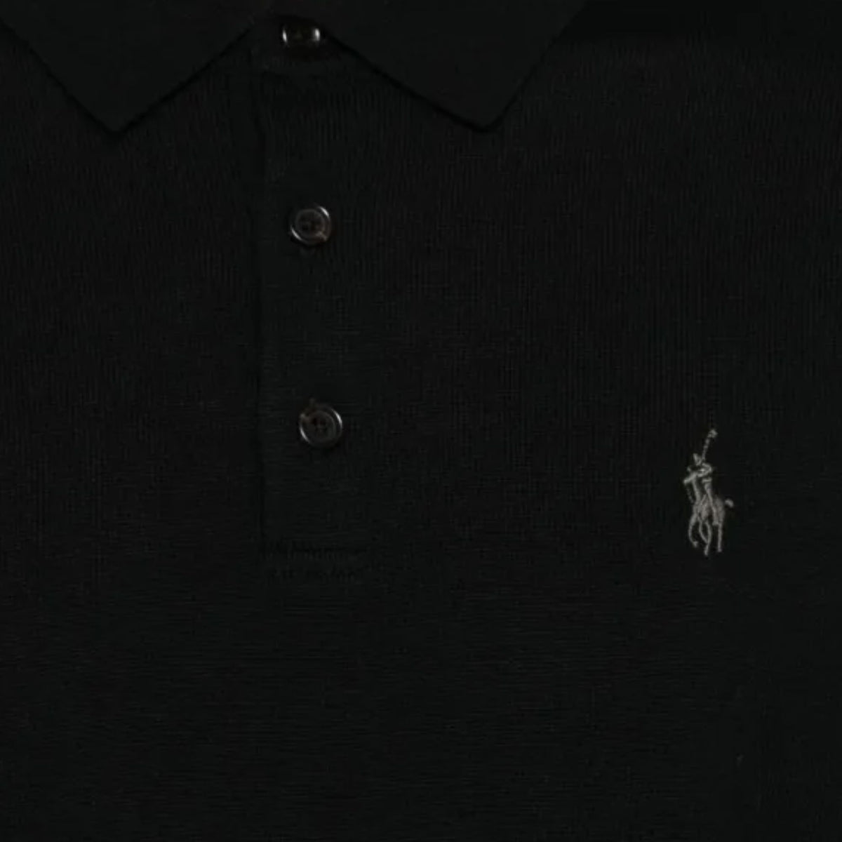 Polo Ralph Lauren Knitted Polo Shirt - Black