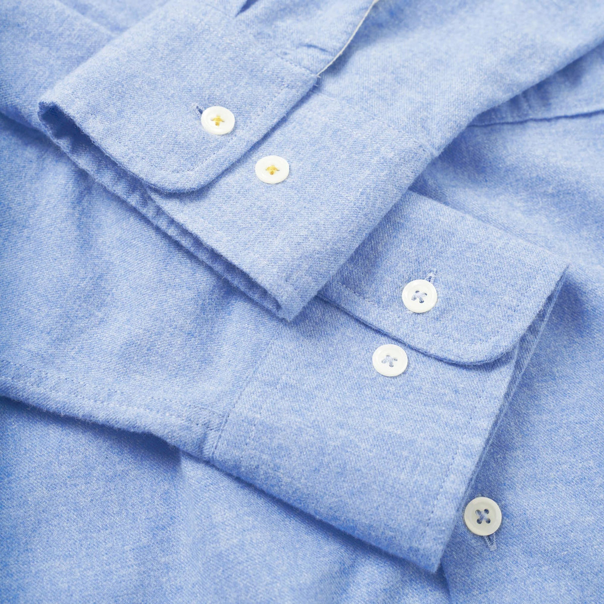 Universal Works Brushed Flannel Square Pocket Shirt - Blue