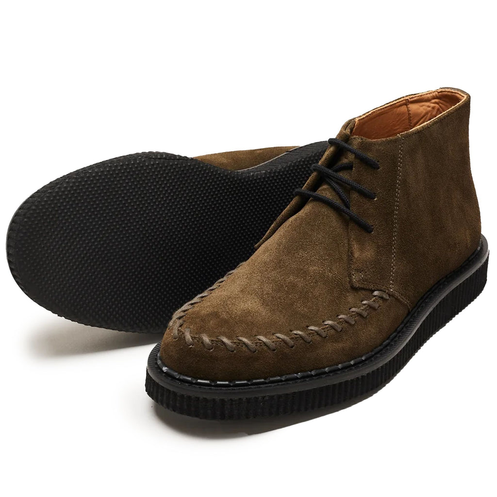 George Cox Dulley Chukka Shoes - Dark Green Suede