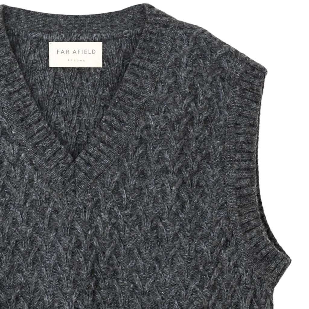 Far Afield Basket Weave Pinto Vest - Grey