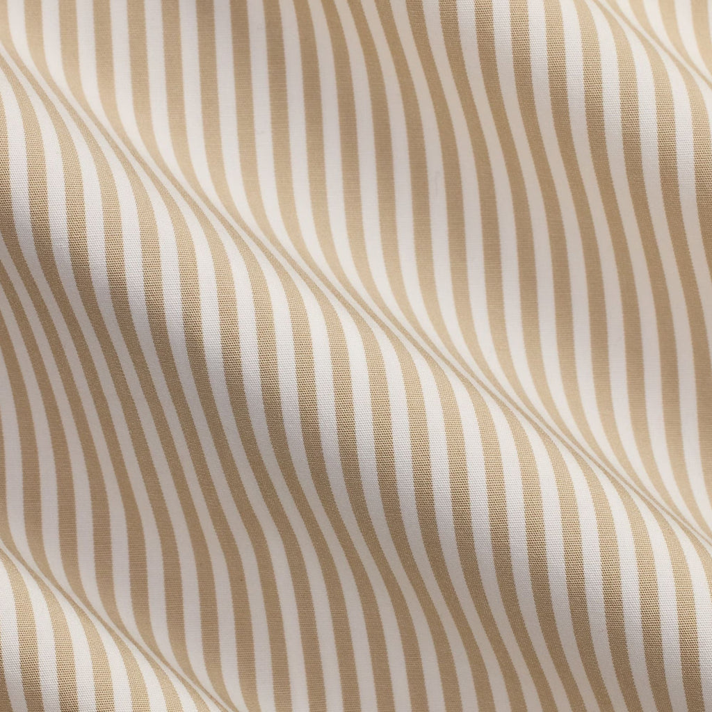 Polo Ralph Lauren	Custom Fit Striped Stretch Poplin Shirt  - Khaki/White