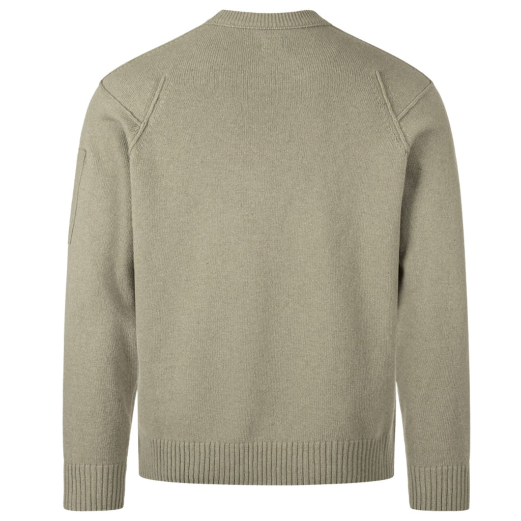 C.P Company Lambswool Lens Crewneck Sweater - Fallen Rock