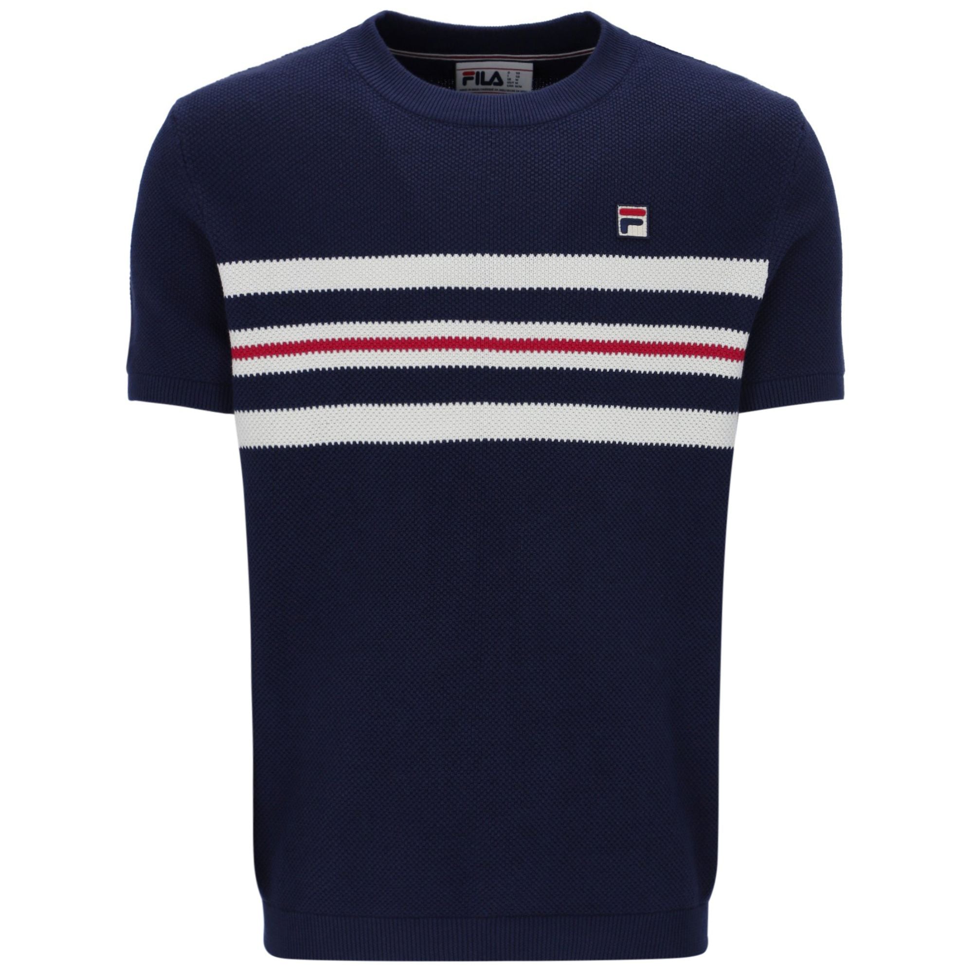 Gerardo Knitted T-Shirt - Fila Navy