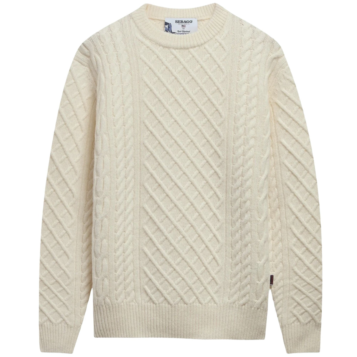 Sebago Flemish Irish Cable-Knit Sweater - White Antique