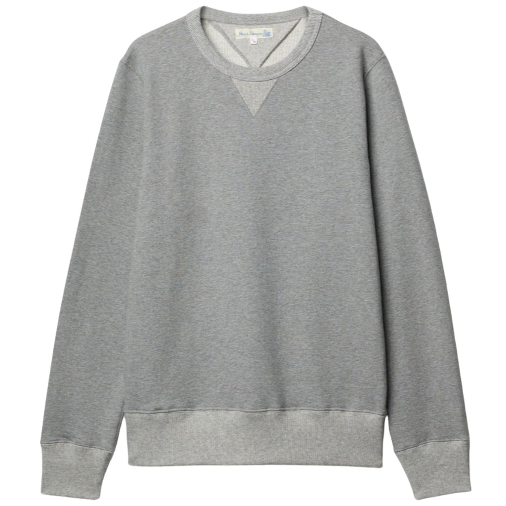 Merz b. Schwanen 3M46 Mid-Century Machine Fleece Classic Fit Sweatshirt - Grey Mel