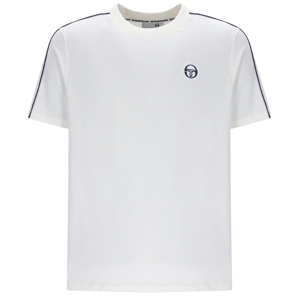 Sergio Tacchini Santis Raised Logo T-Shirt - Gardenia/Maritime Blue
