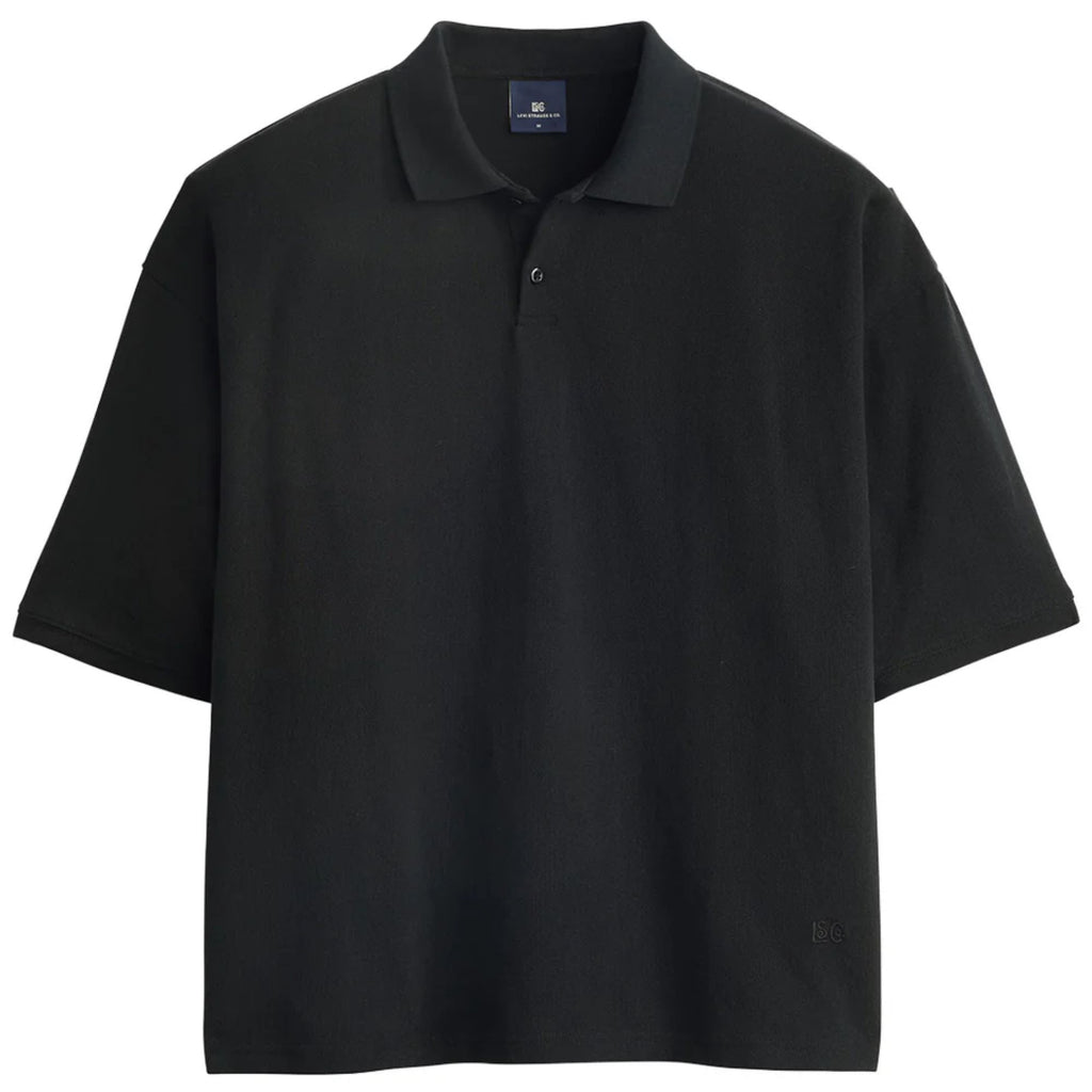 Levi's Blue Tab Cropped Polo - Black
