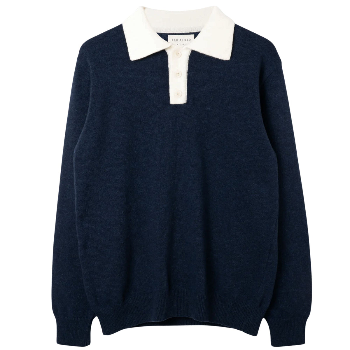 Far Afield Apa Knitted Polo - Navy
