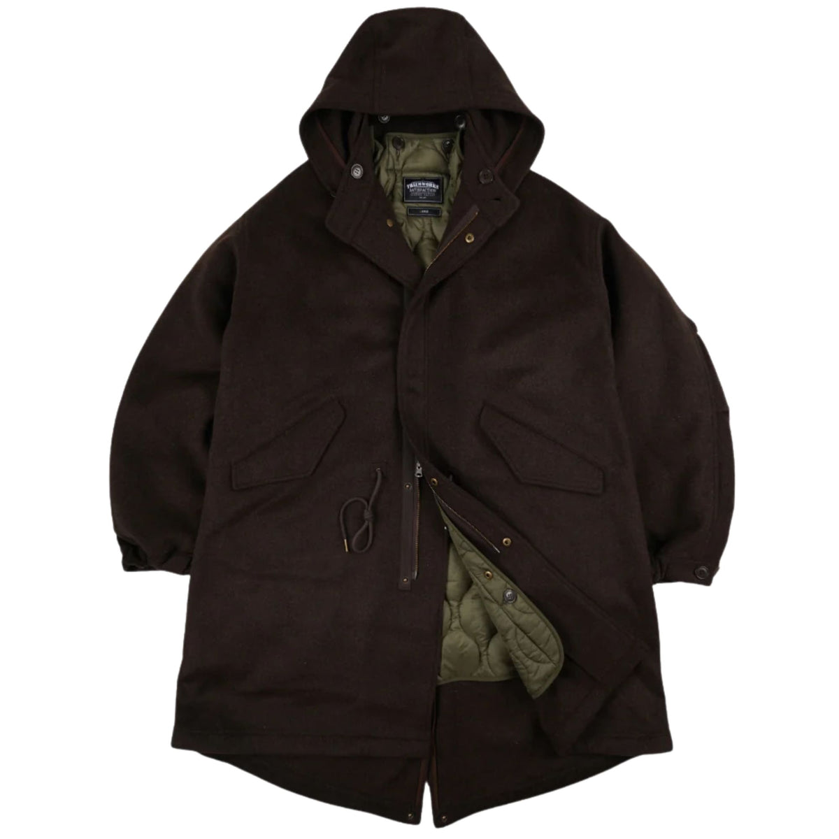 FrizmWORKS Wool Vincent Fishtail Parka - Brown