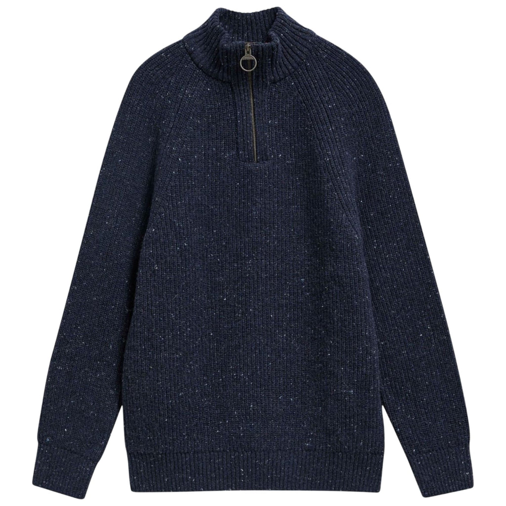 Barbour Fleck Half Zip - Navy