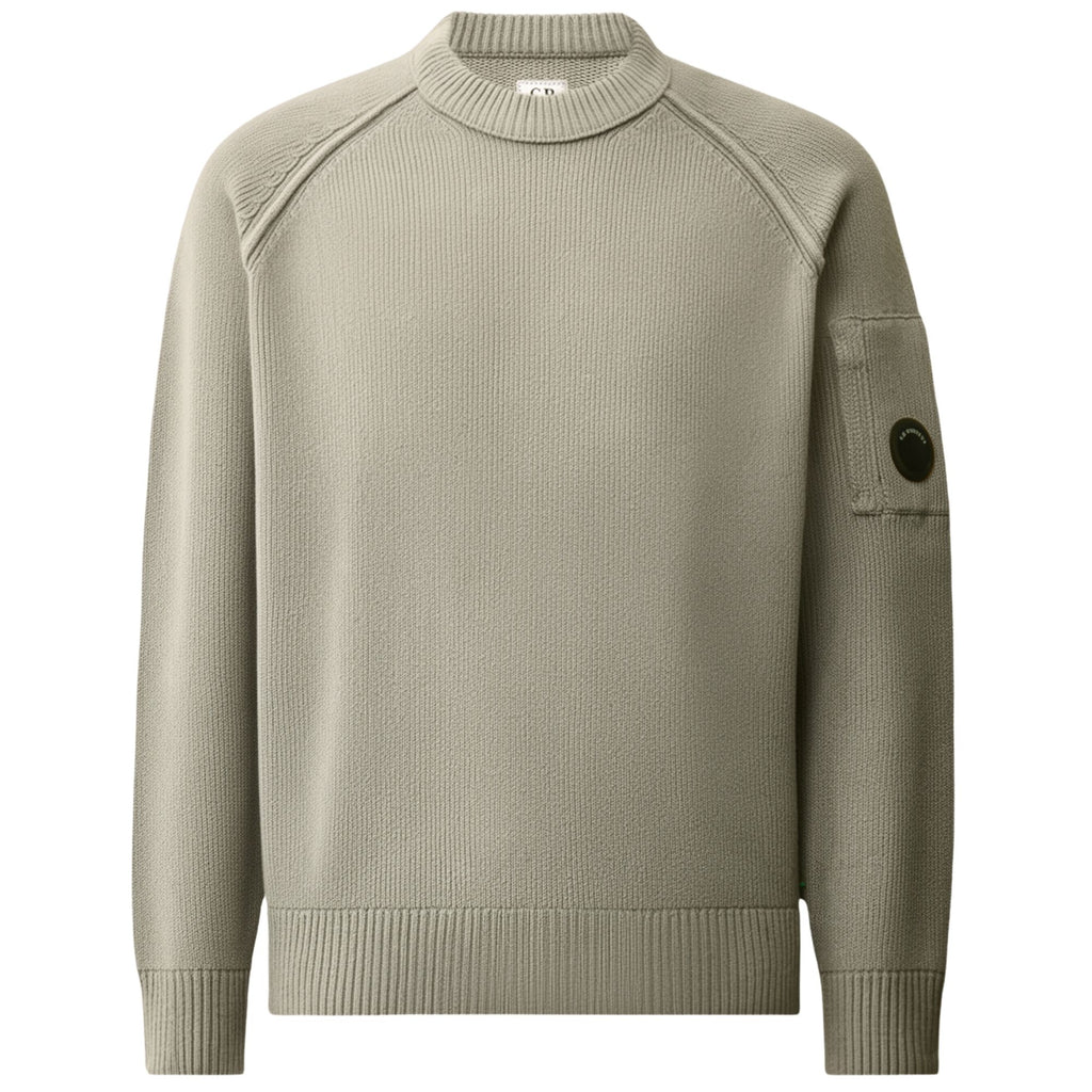 C.P Company Chenille Cotton Lens Crewneck Sweater - Ermine
