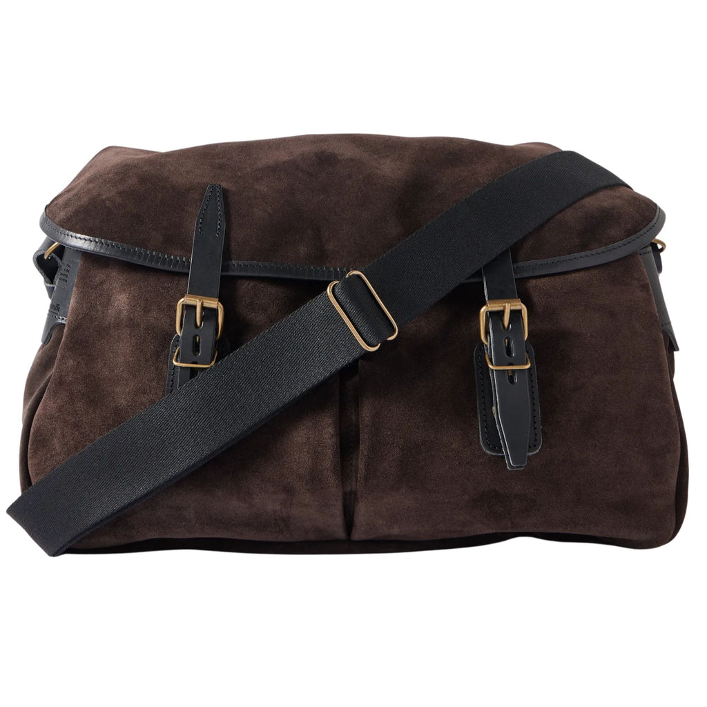Bleu de Chauffe Musette Du Pêcheur Suede Messenger Bag - Marron Foncé