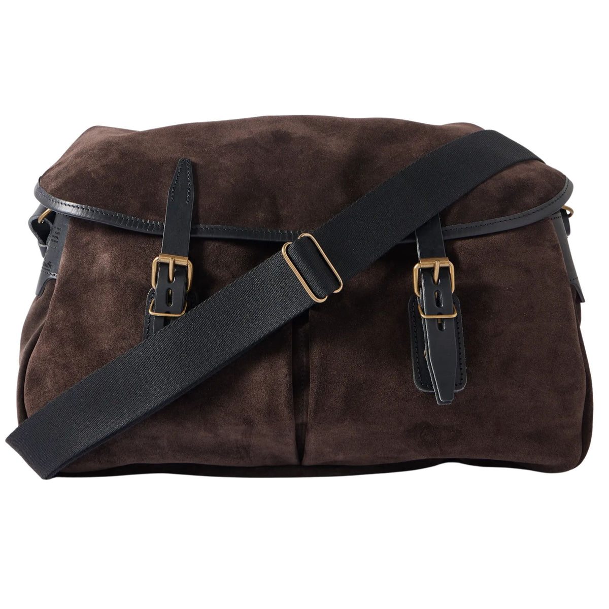 Bleu de Chauffe Musette Du Pêcheur Suede Messenger Bag - Marron Foncé