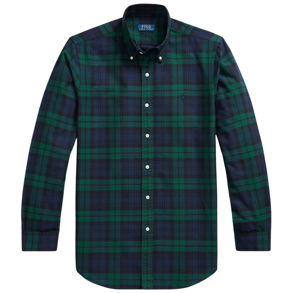 Polo Ralph Lauren Custom Fit Tattersall Oxford Shirt - Navy/Green Multi