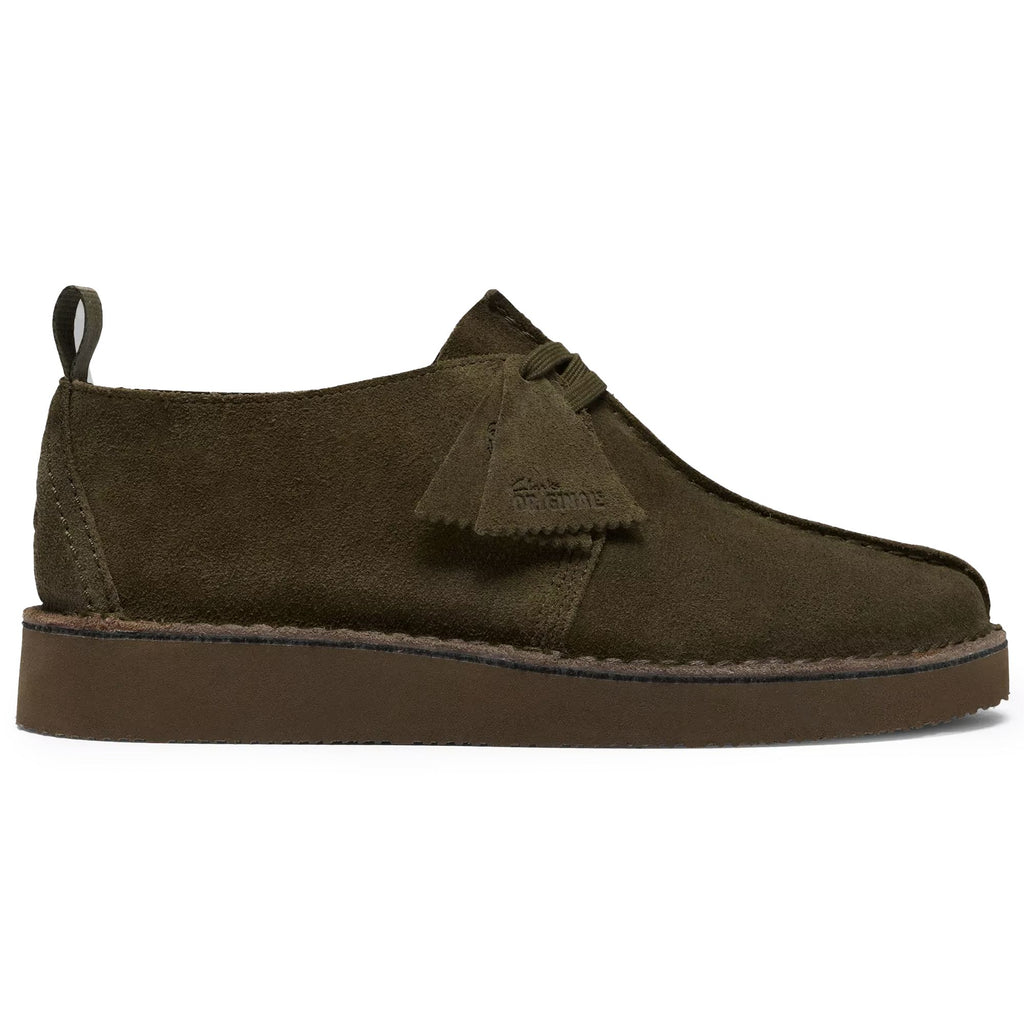 Clarks Originals Desert Treck Shoes - Dark Olive Suede