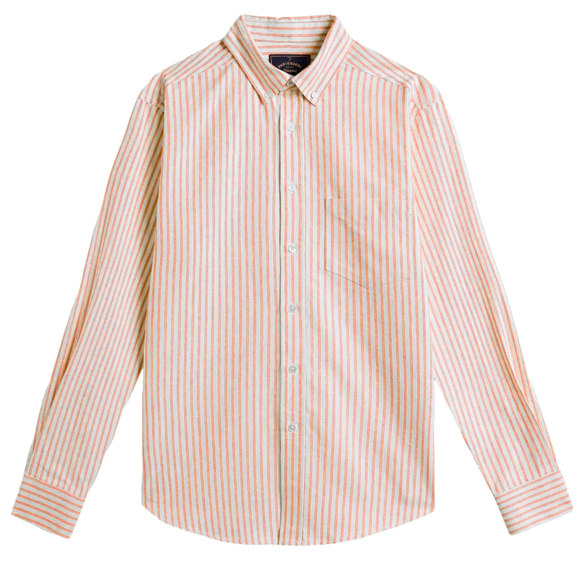 Portuguese Flannel Montebelo Stripe Shirt - Salmon