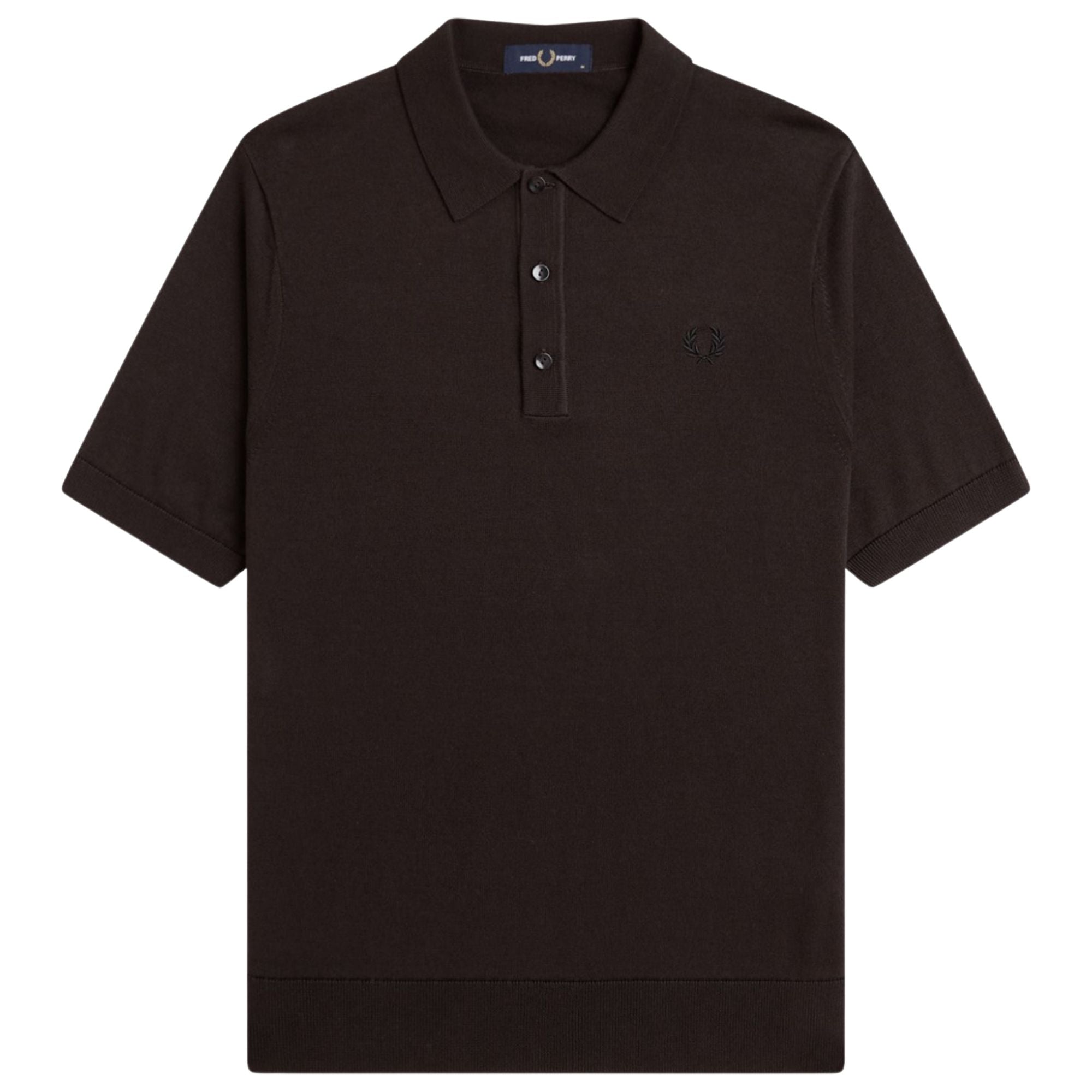 Fred Perry Cotton Knitted Shirt - Rich Brown K9725-33C – Stuarts