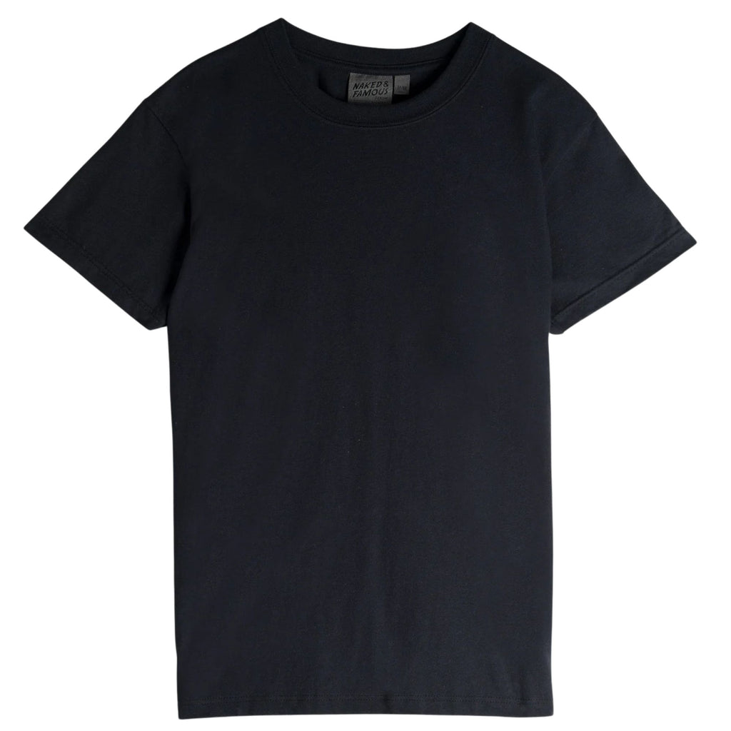 Naked and Famous Denim Circular Knit T-Shirt - Black
