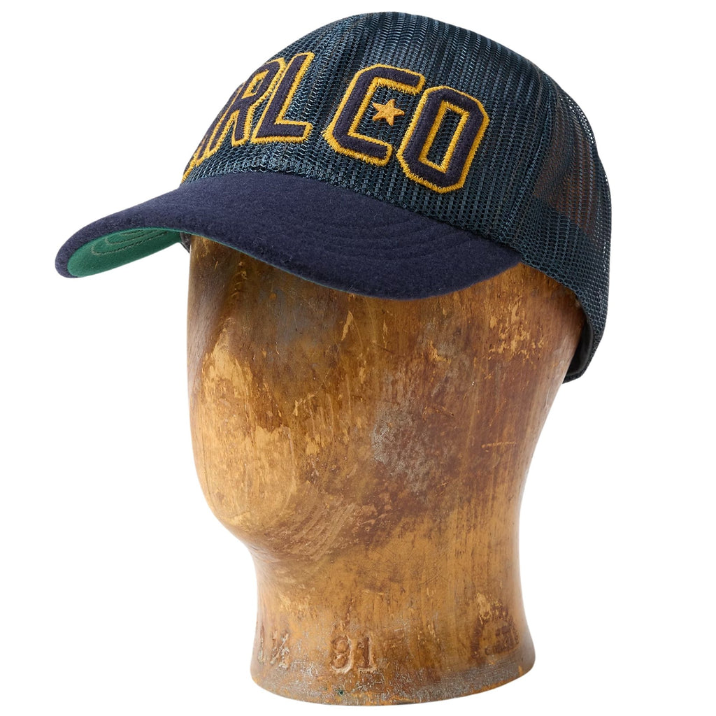 RRL by Ralph Lauren Felt-Bill Mesh Trucker Cap - Navy Blue
