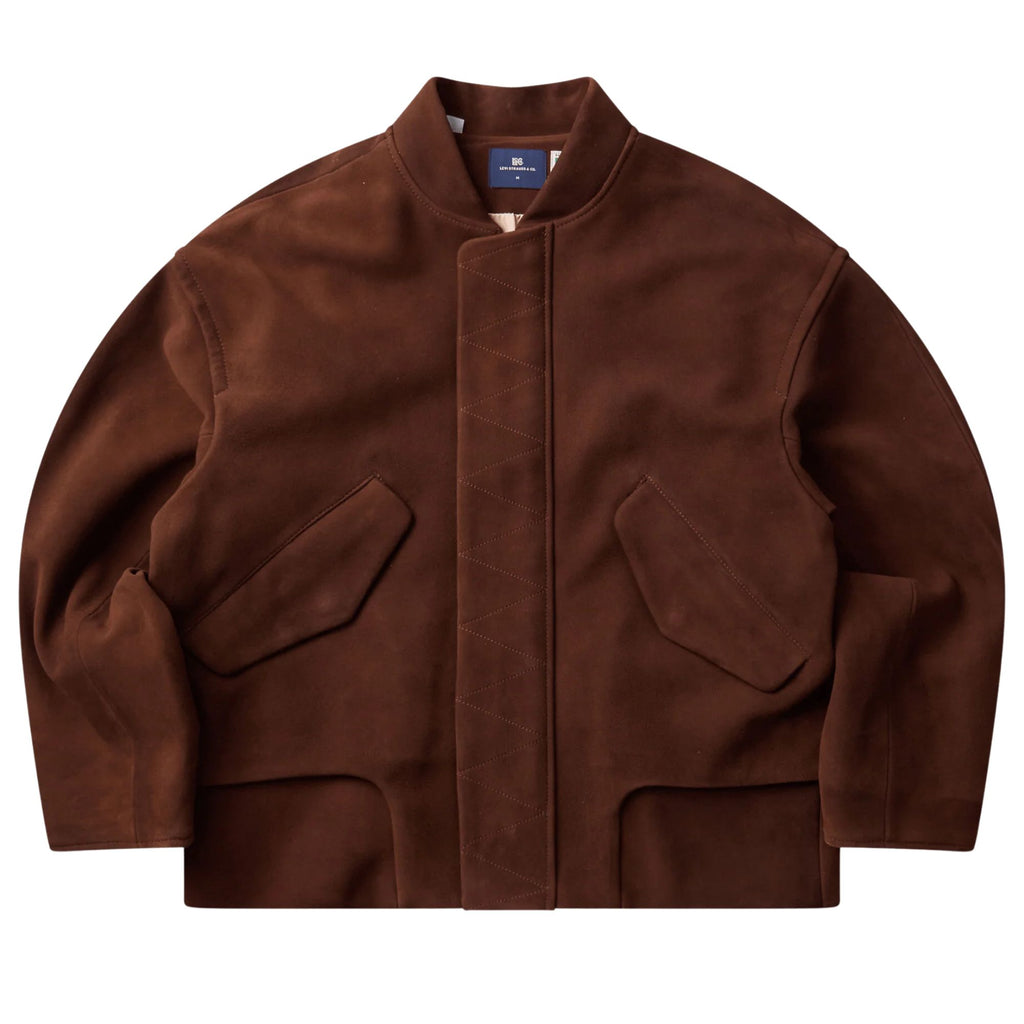 Levi's Blue Tab Suede Bomber Jacket - Brown