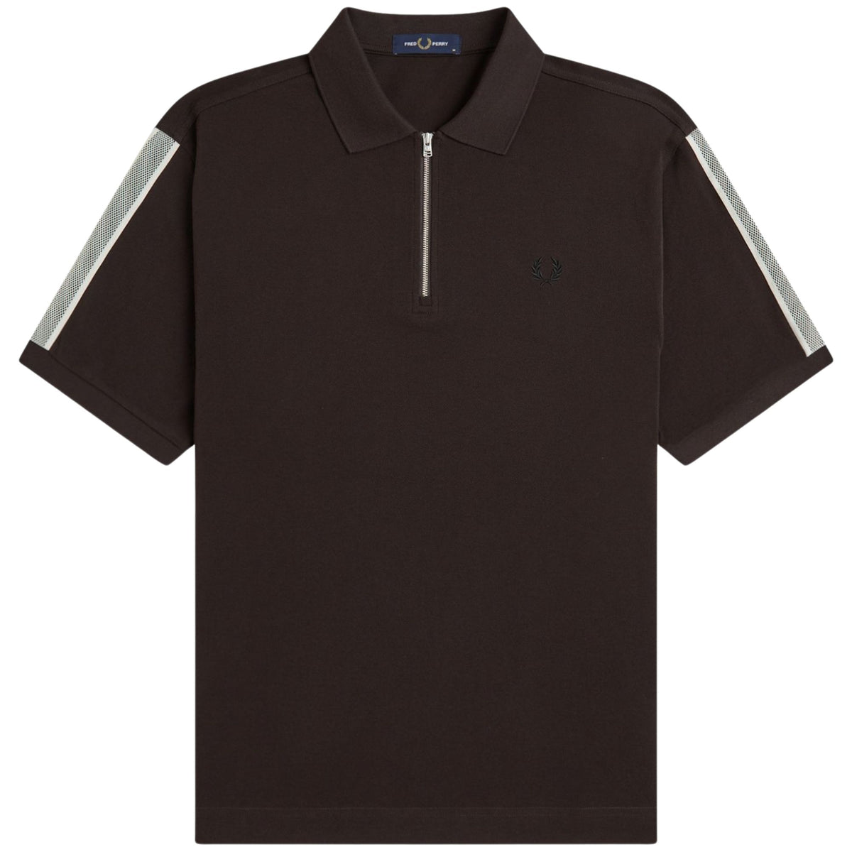 Fred Perry Tennis Net Tape Polo Shirt - Rich Brown