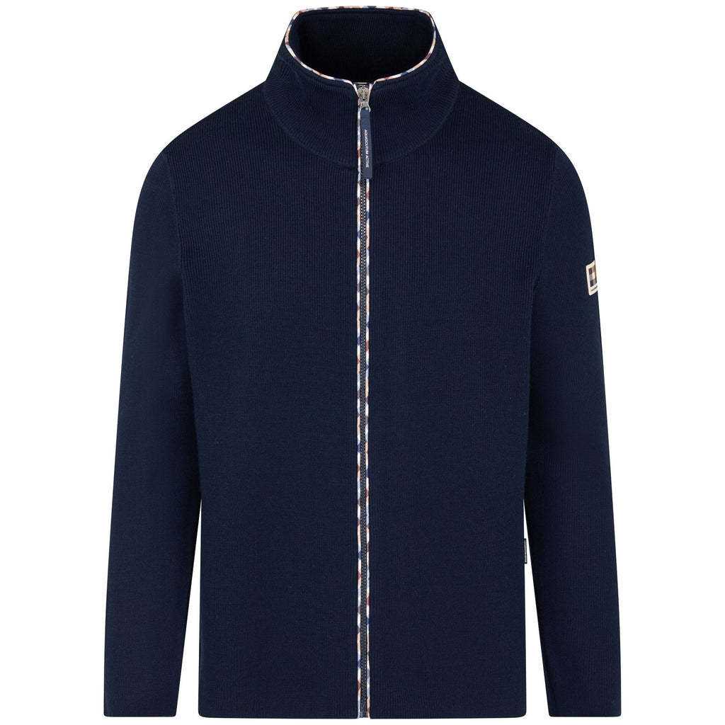 Aquascutum Tubolar FZ Sweater - Navy