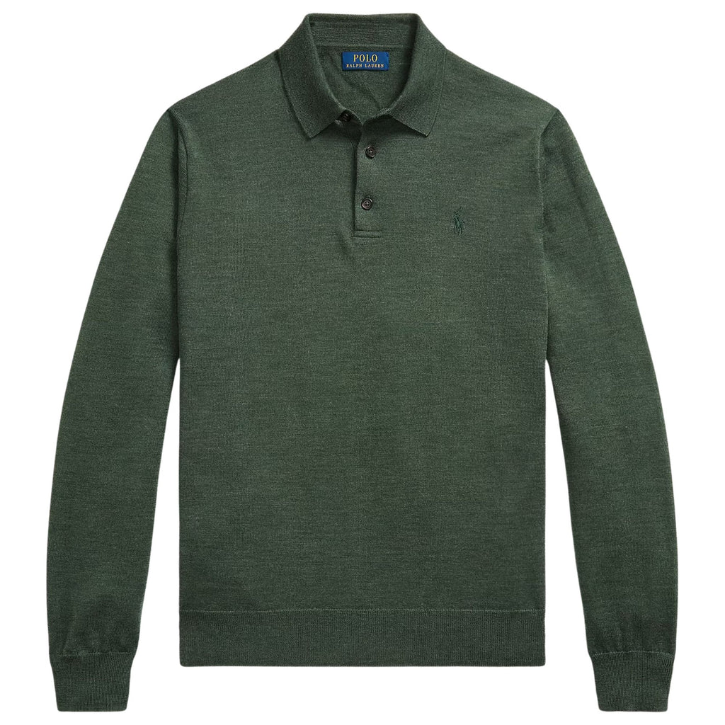 Polo Ralph Lauren Wool Polo Collar Jumper - Lodgepole Pine Heather