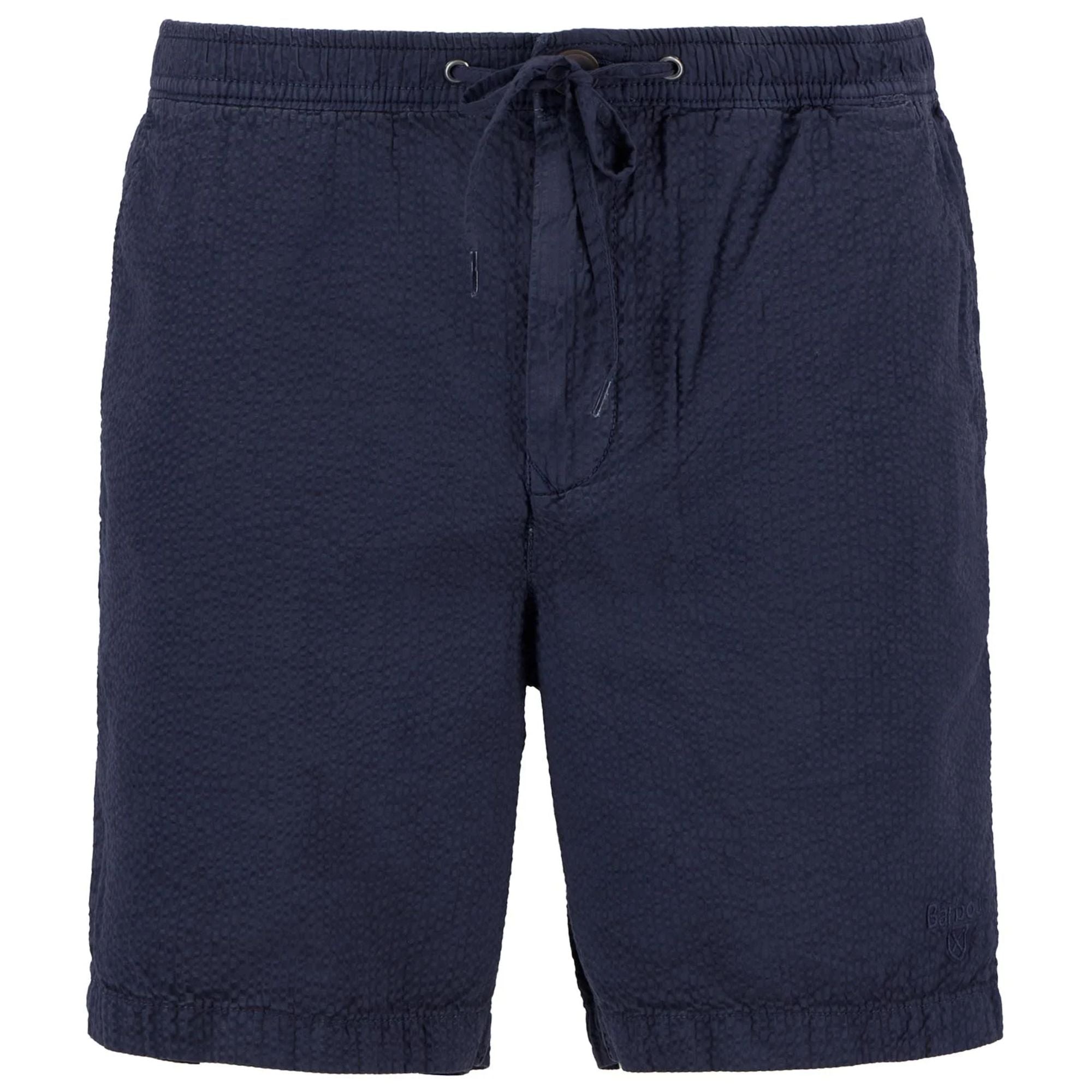 Seersucker Relaxed Shorts - Navy