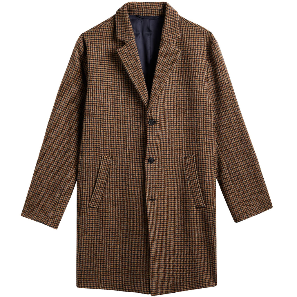 Portuguese Flannel Pied Poule Overcoat - Houndstooth