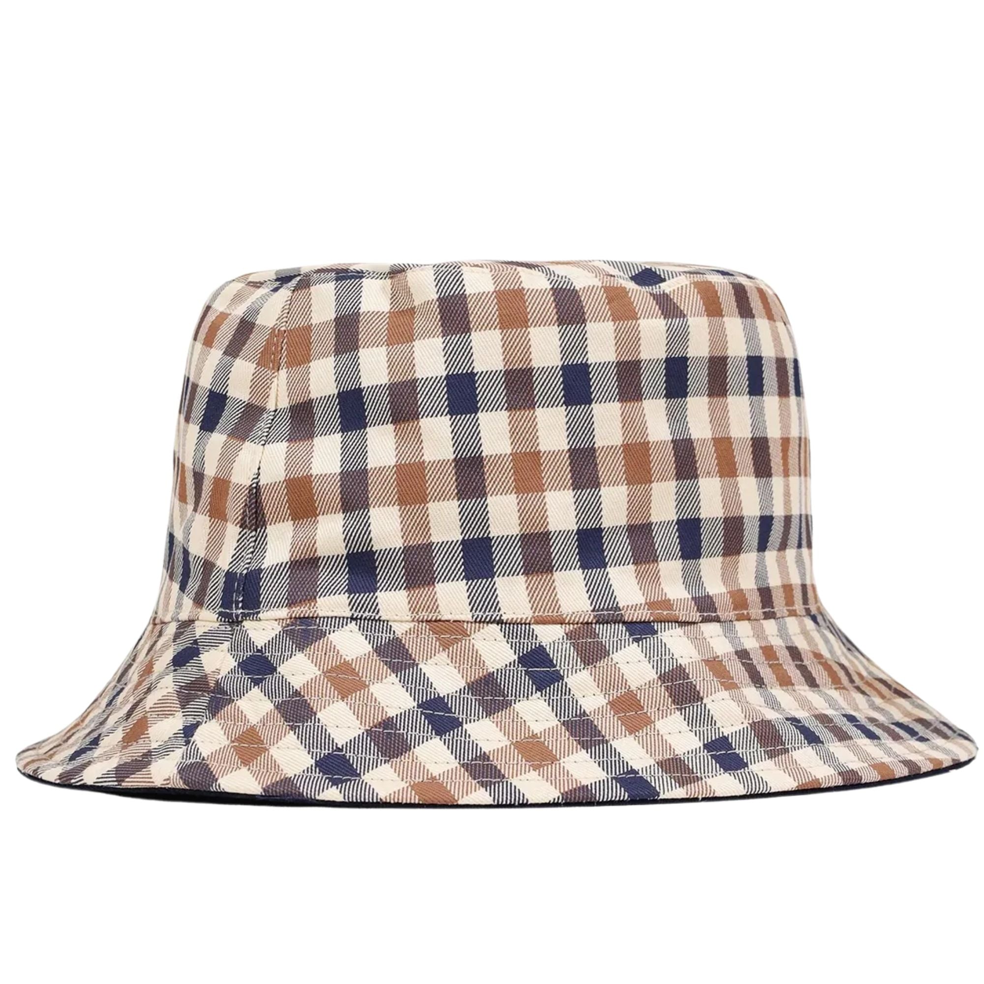 Aquascutum Cotton Bucket Hat - Club Check