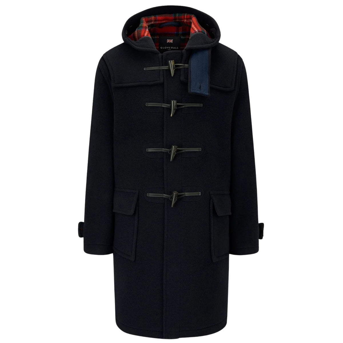 Gloverall Morris Duffle Coat - Navy Royal Stewart
