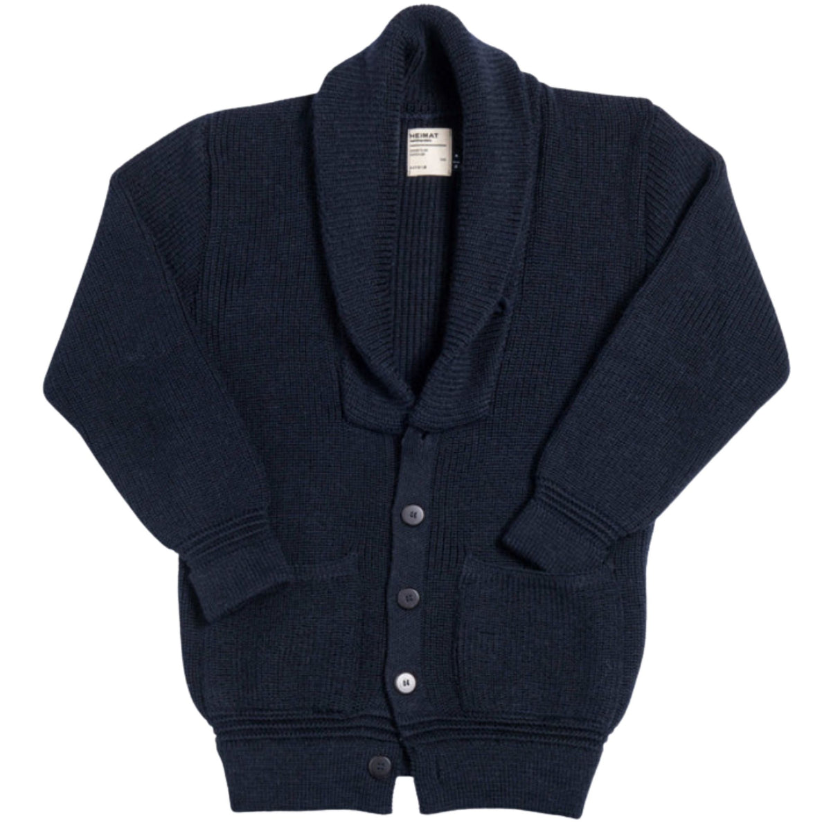 Heimat Virgin Wool Eiger Cardigan - Ink
