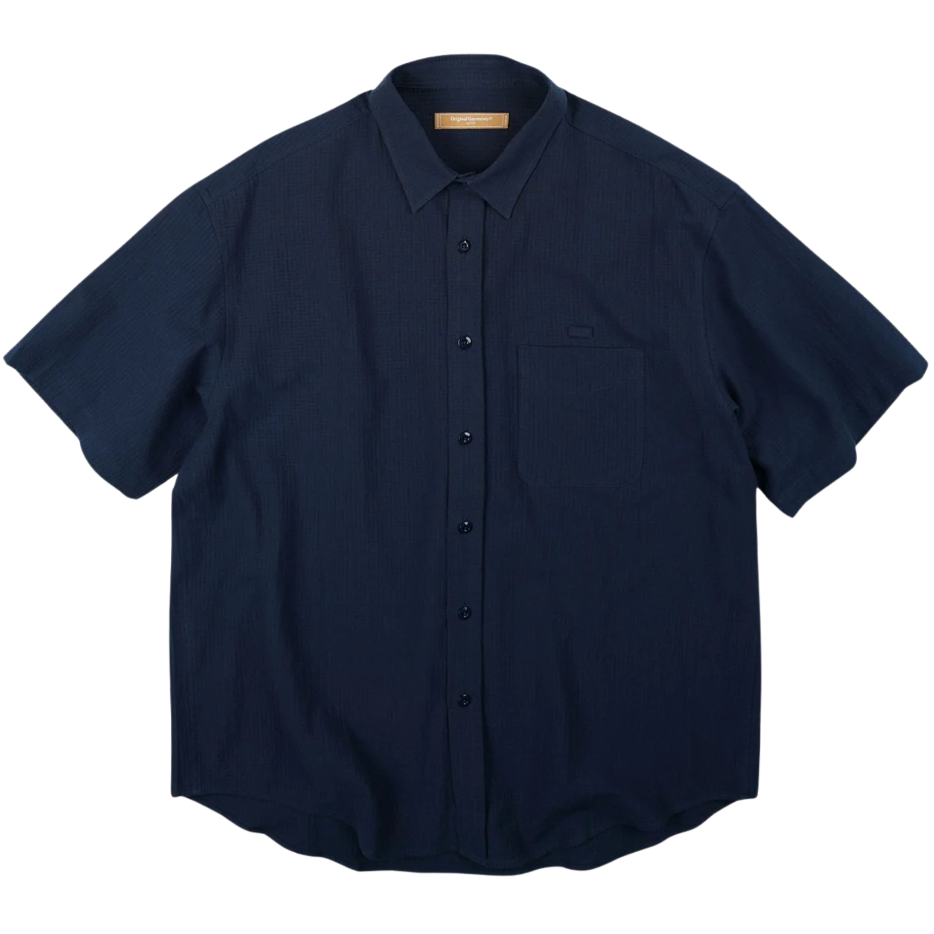 FrizmWORKS OG Dobby Weave Seersucker Half Shirt - Navy ST060-NV