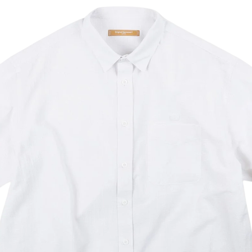 FrizmWORKS OG Dobby Weave Seersucker Half Shirt - White ST057-WH