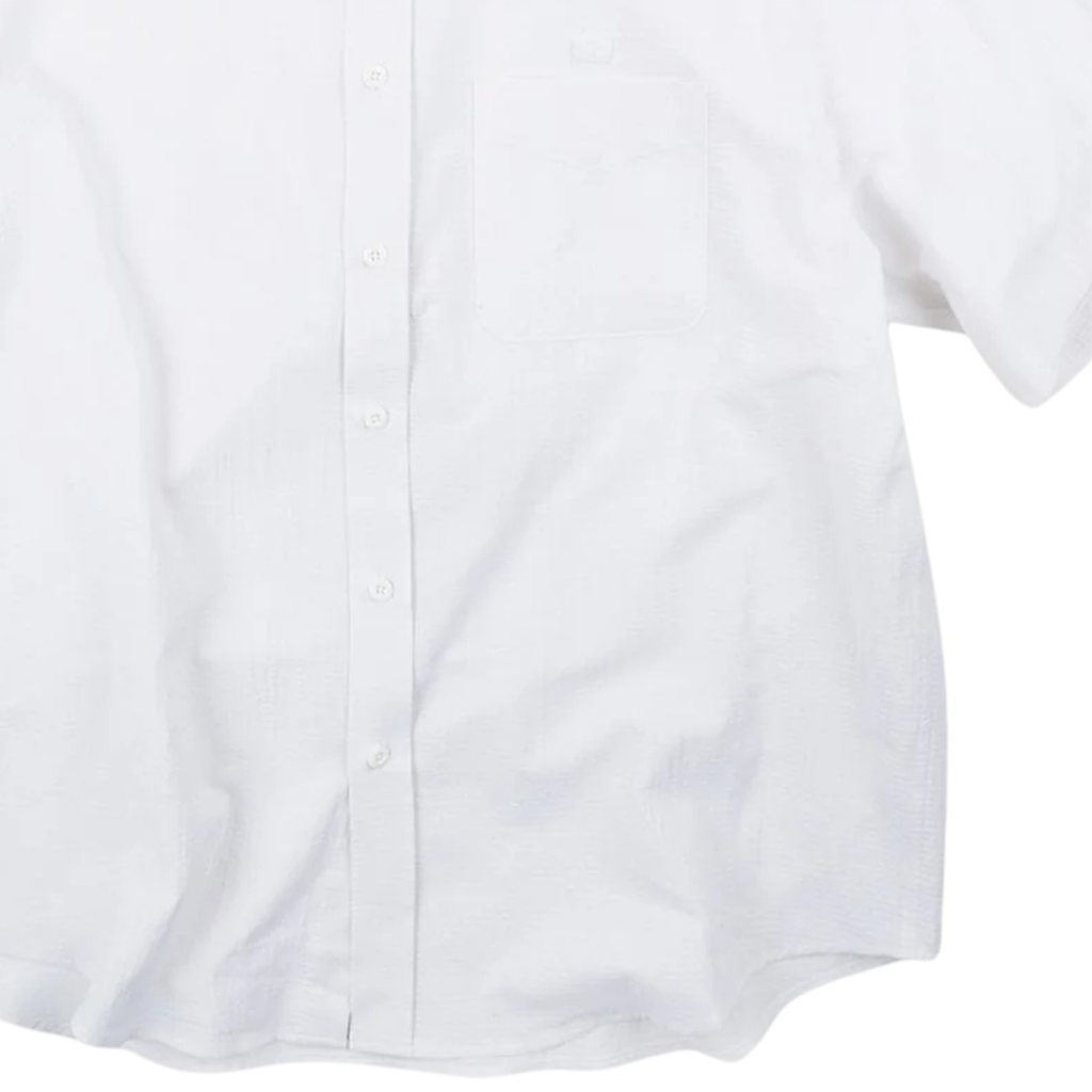 OG Dobby Weave Seersucker Half Shirt - White