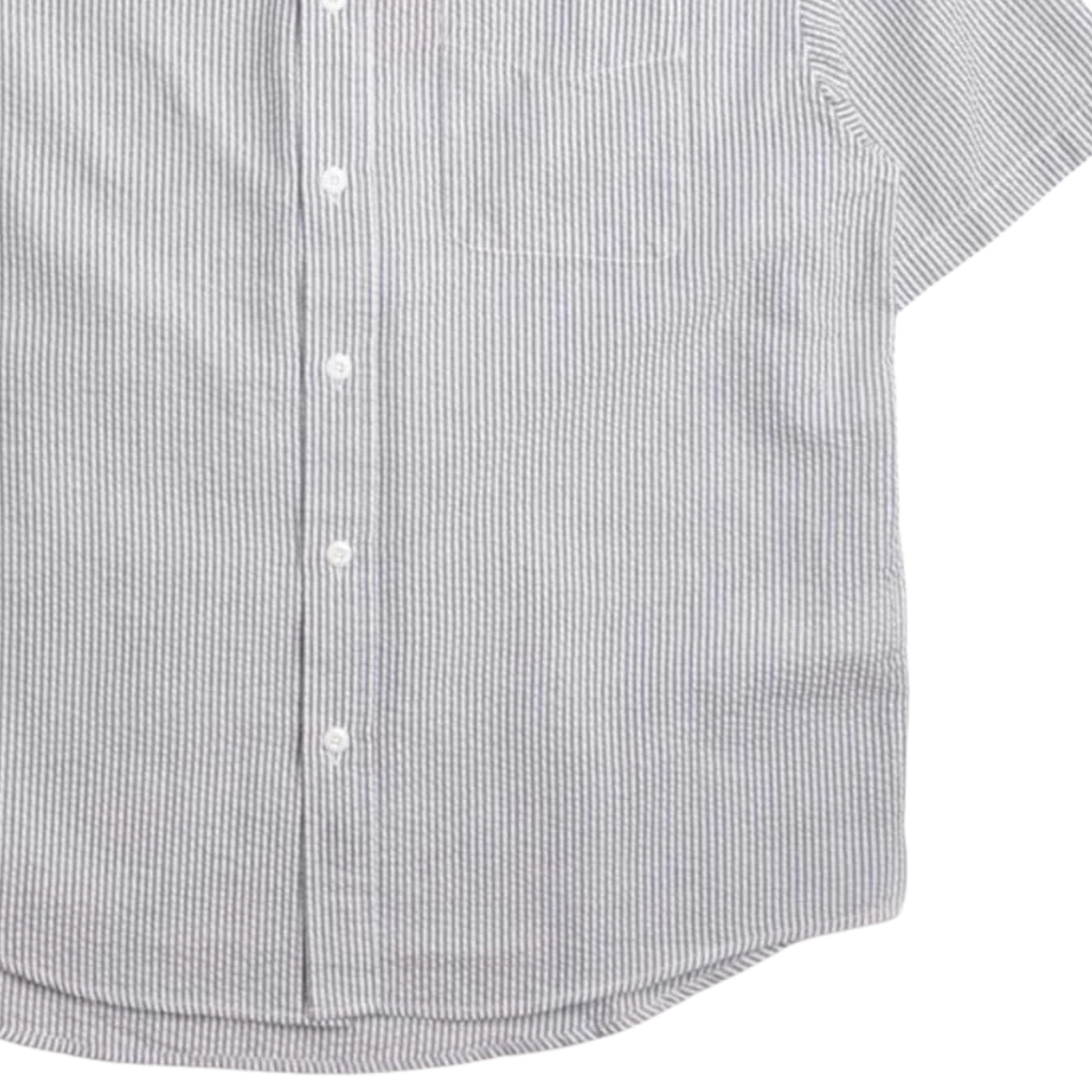 FrizmWORKS OG Stripe Seersucker Half Shirt - Black