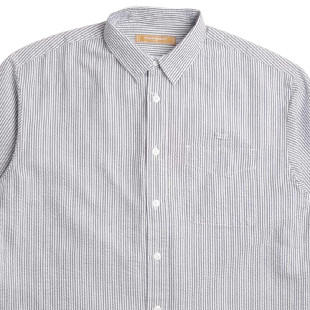 FrizmWORKS OG Stripe Seersucker Half Shirt - Black