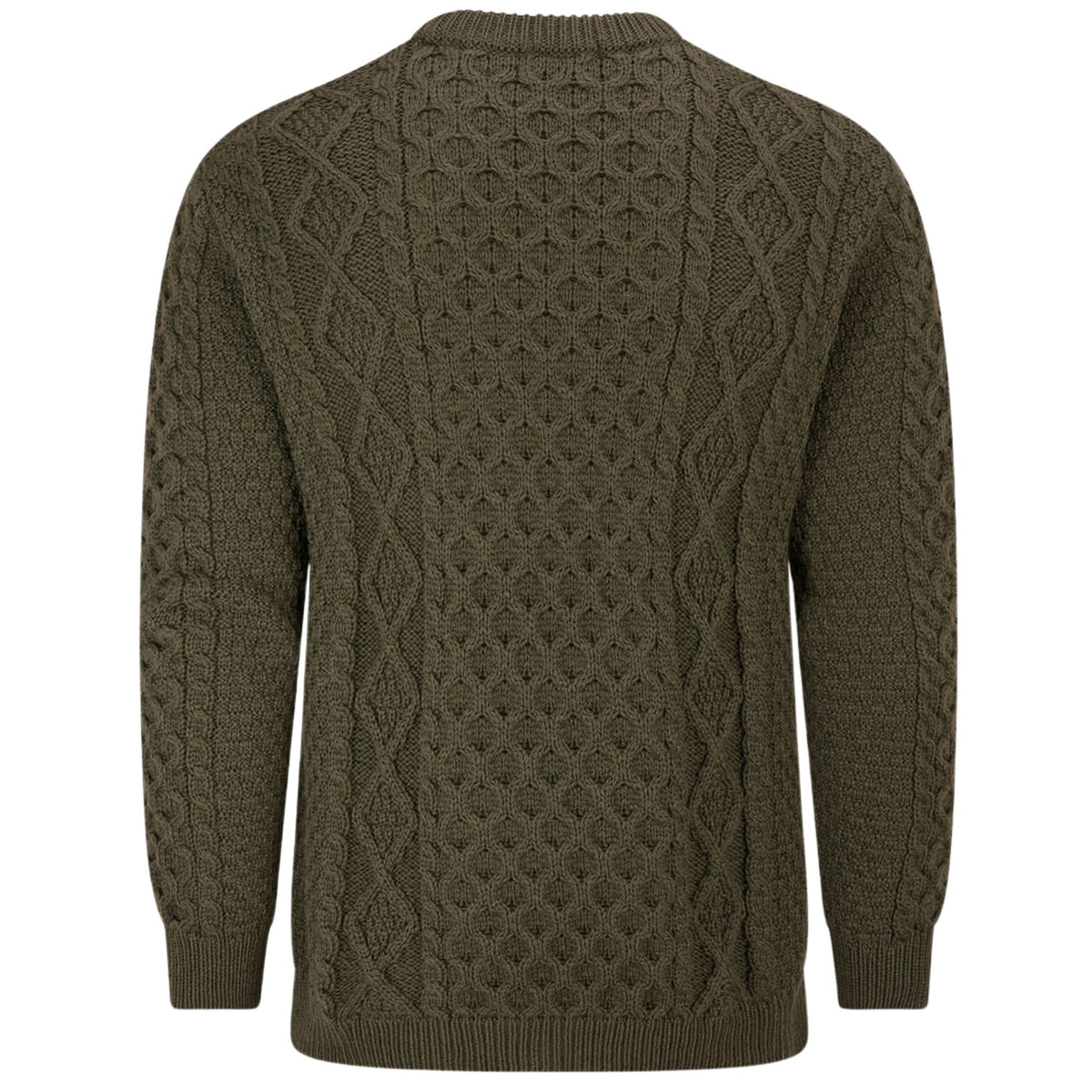 Gloverall Aran Jumper - Army Green
