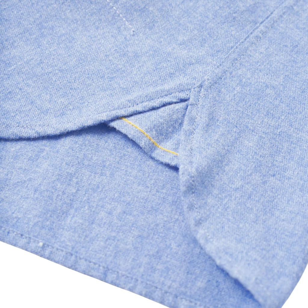 Universal Works Brushed Flannel Square Pocket Shirt - Blue