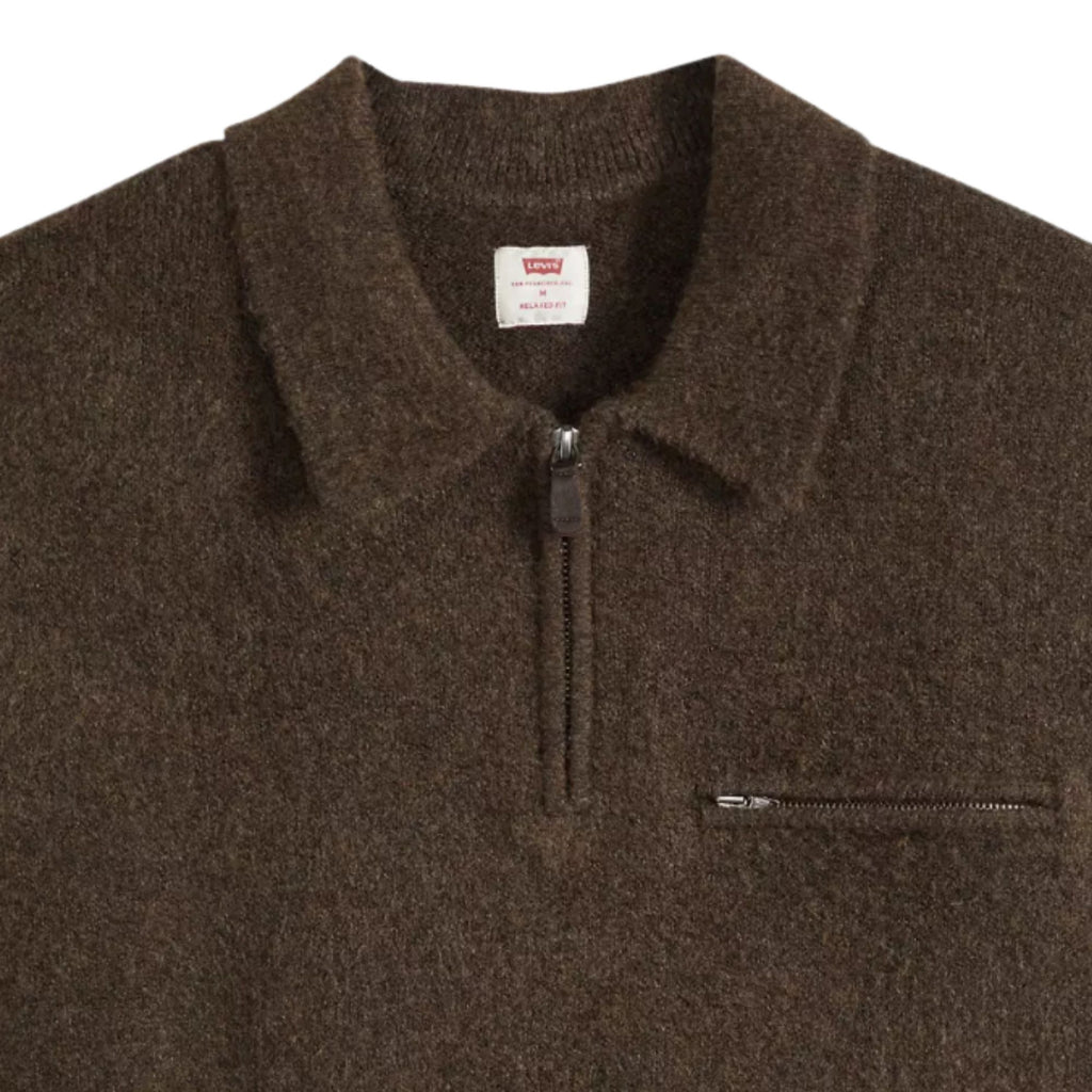 Levi's® Boulder Quarter-zip Sweater - Fudge