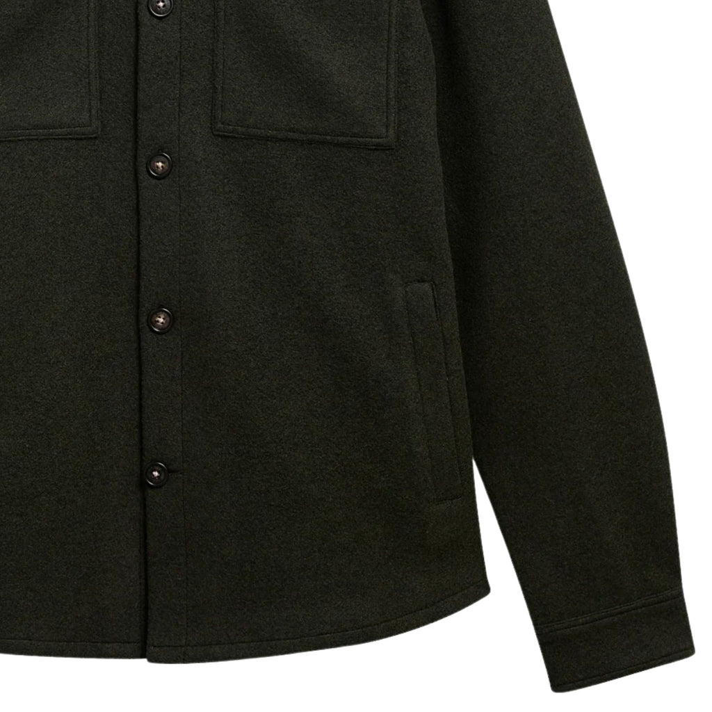 Barbour Marltown Tailored Wool Blend Overshirt - Sage