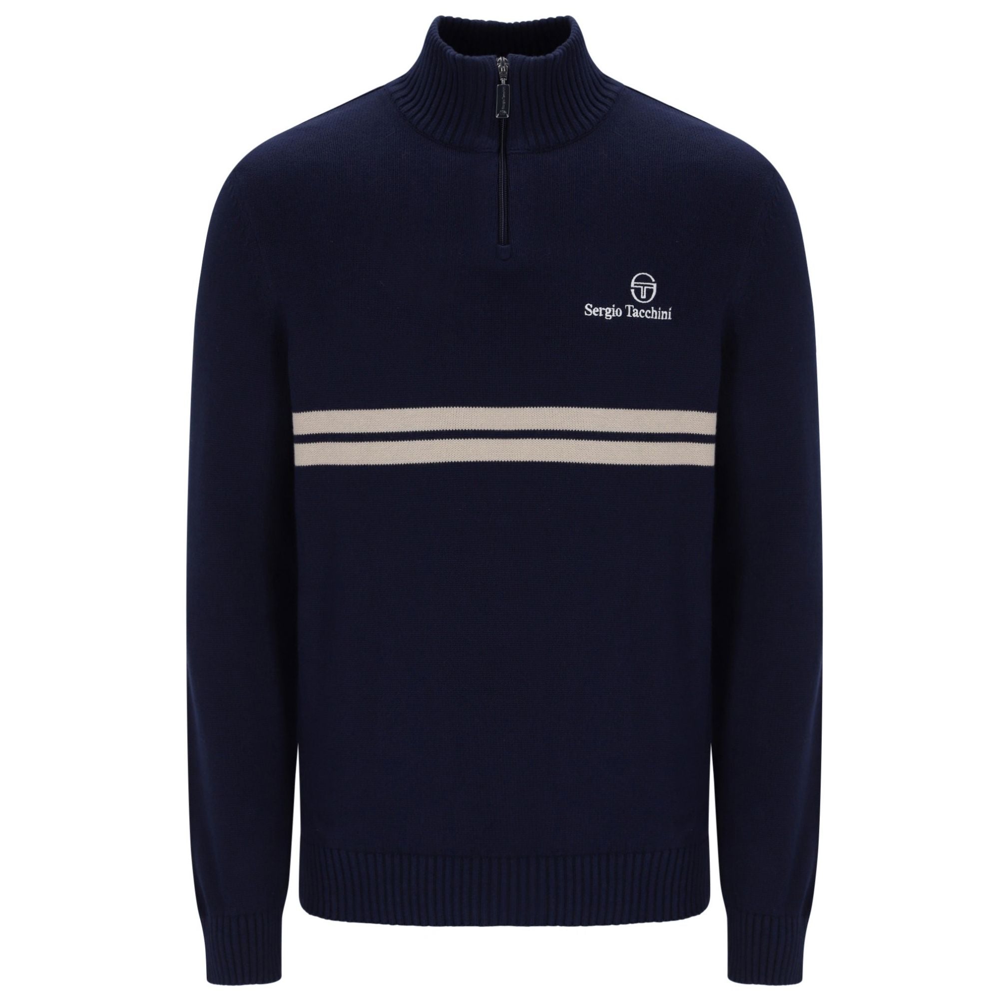 Sergio Tacchini New Dallas 1/4 Zip Knitted Top - Maritime Dallas