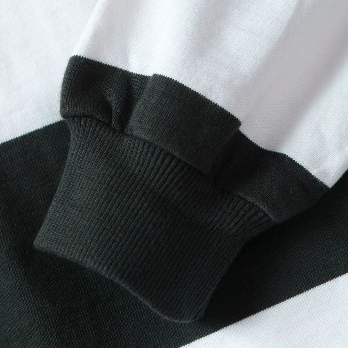 Opensider Classic Rugby Shirt - Green Wide-Stripe